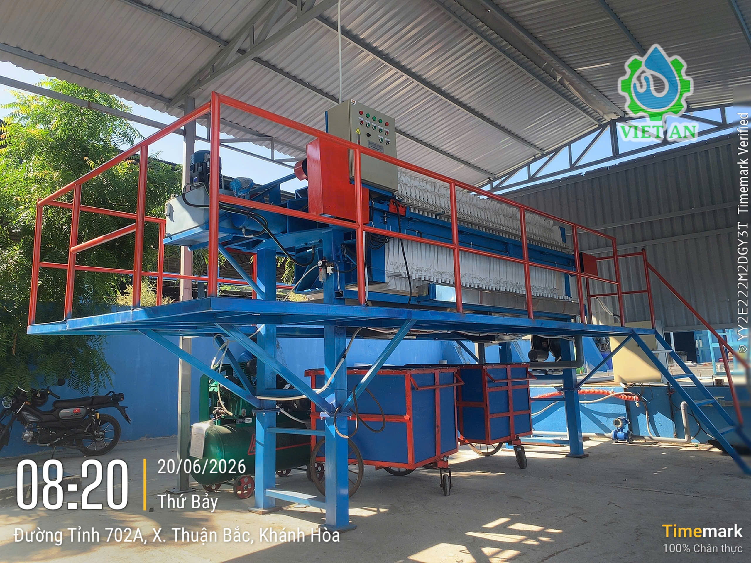 Máy ép bùn thải khu công nghiệp
