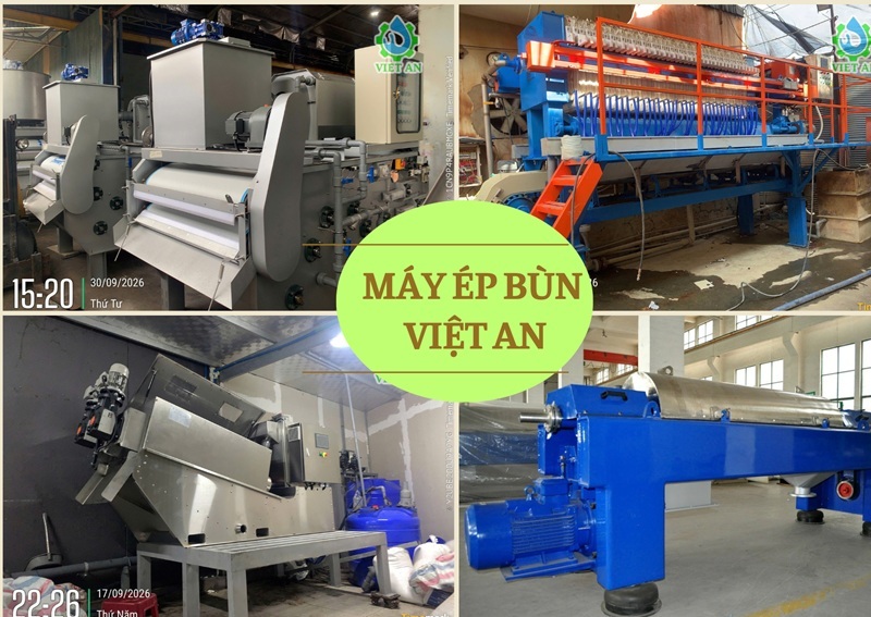 Máy ép bùn chính hãng Việt An giao hàng toàn quốc