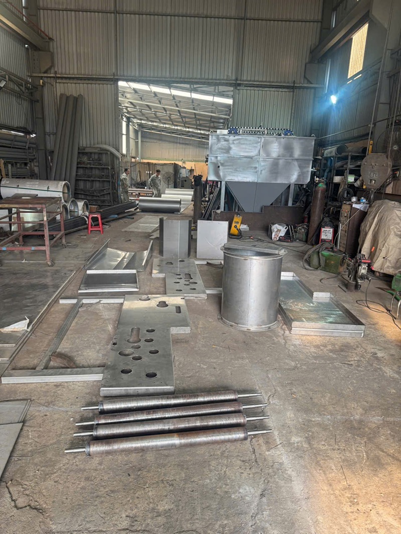Trục rulo con lăn máy ép bùn Băng tải