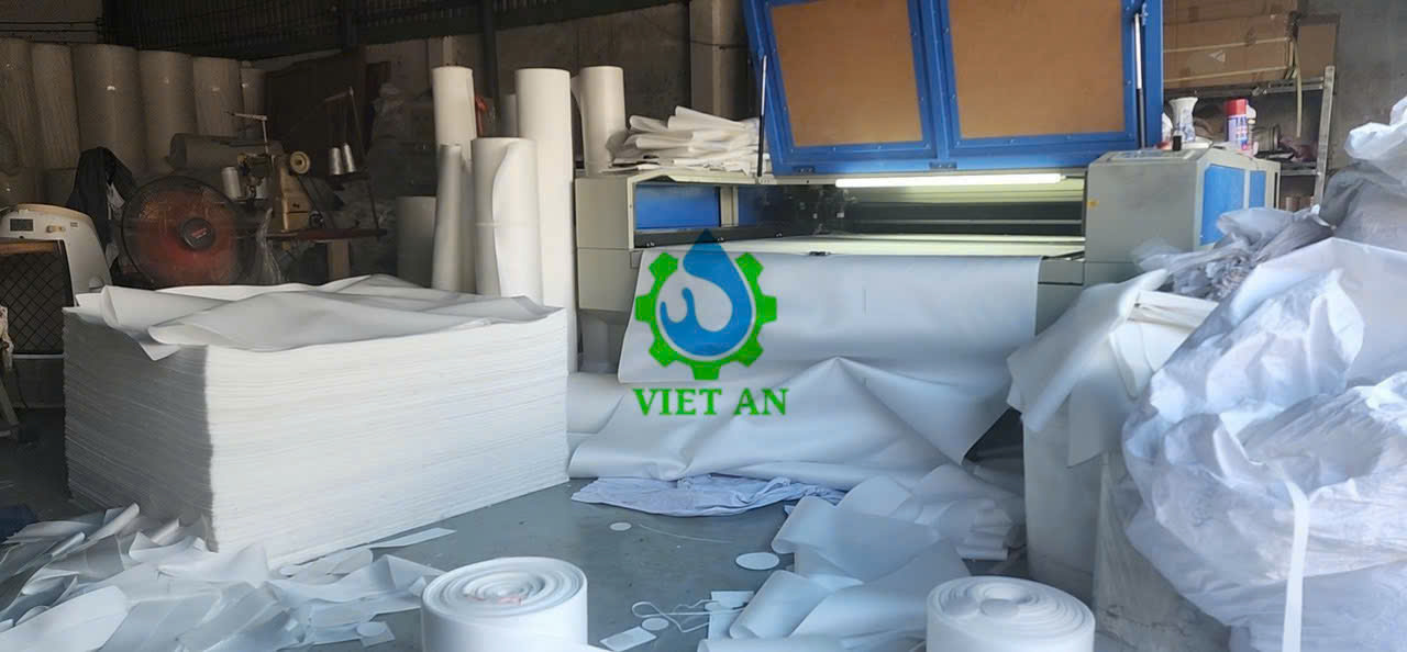 Vải lọc máy ép bùn khung bản