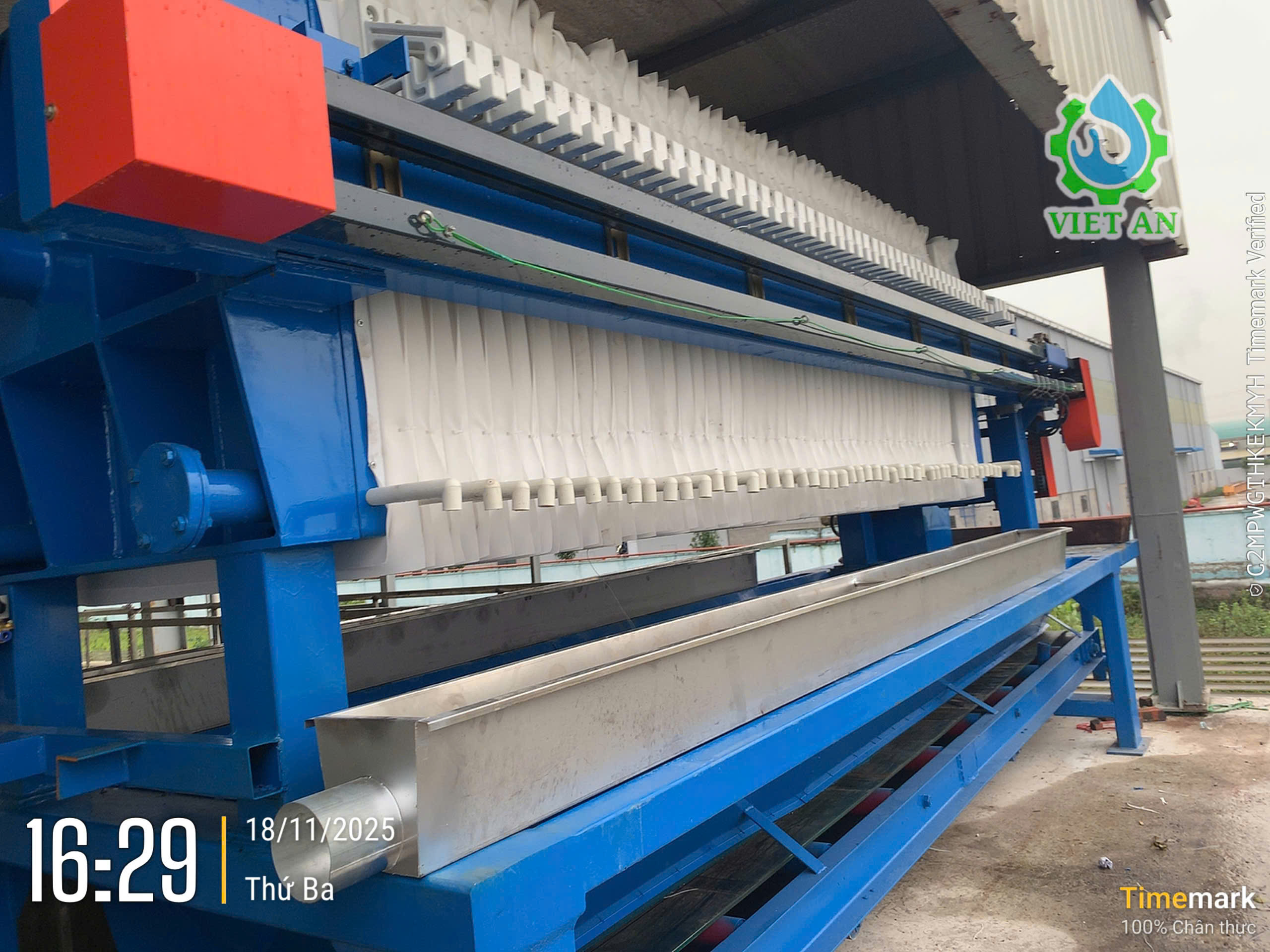 Vải lọc máy ép bùn Khung bản 