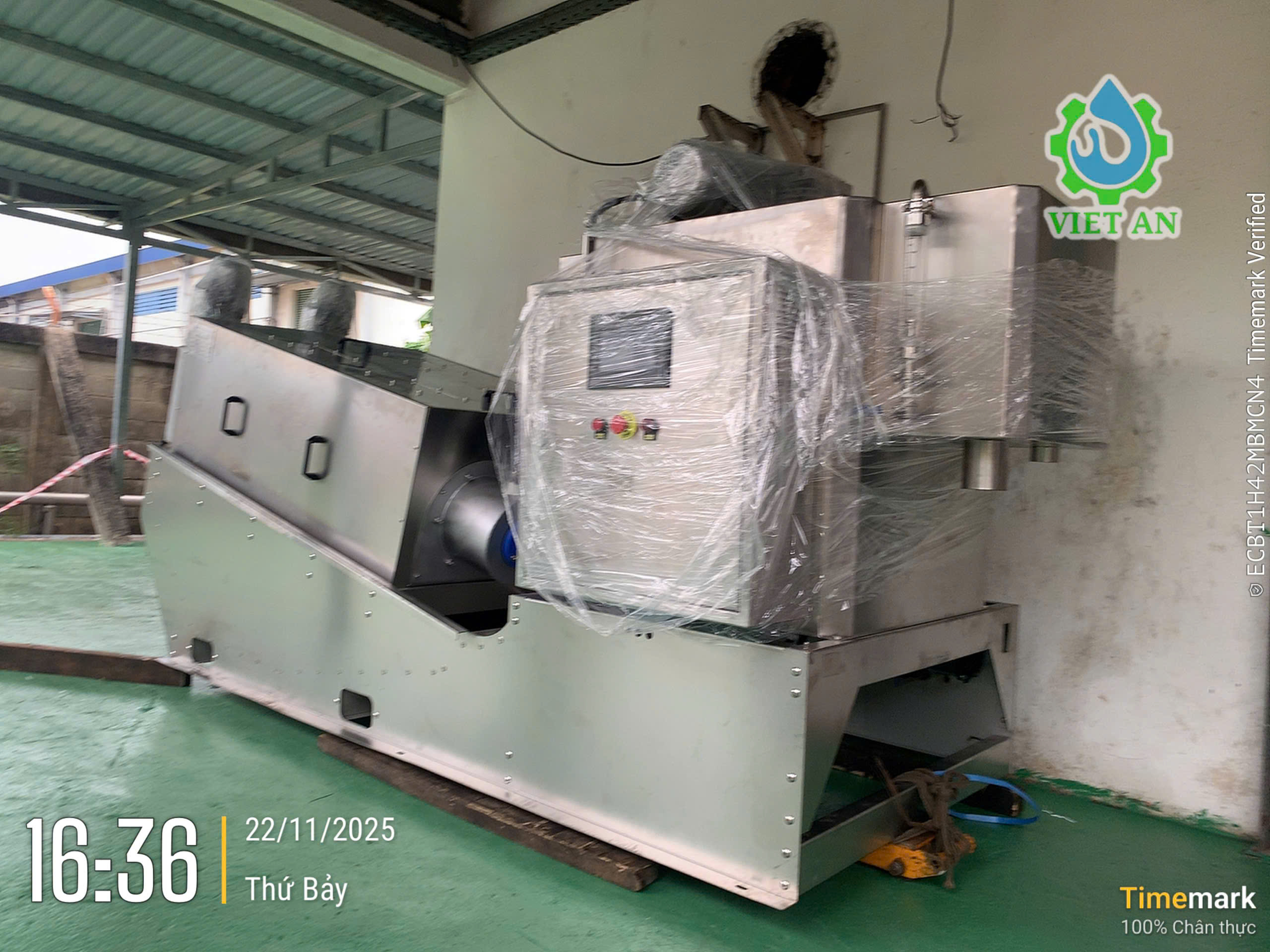Việt An khảo sát kiểm tra máy ép bùn trục vít